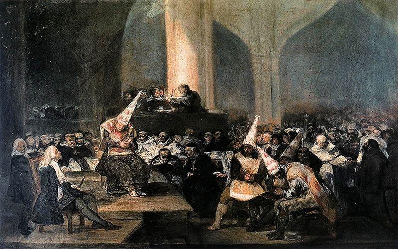 Francisco de Goya Tribunal de la Inquisicion o Auto de fe de la Inquisicion oil painting image